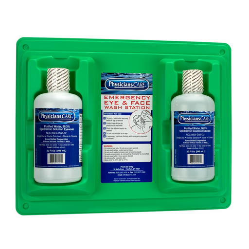 First Aid Only Eyewash Station Double 32 oz. Screw Cap Bottle