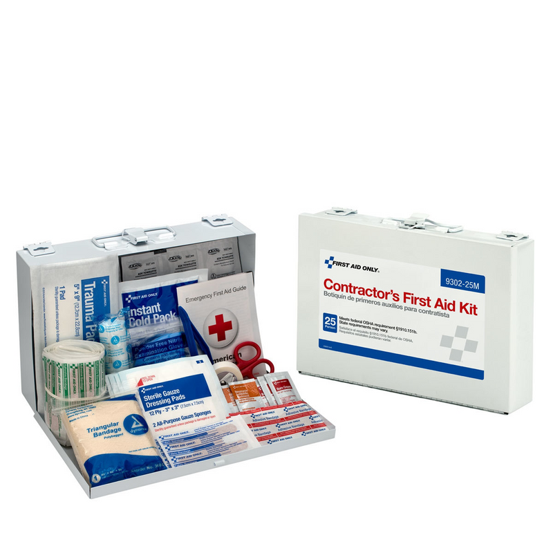 Person Contractor First Aid Kit Metal Case