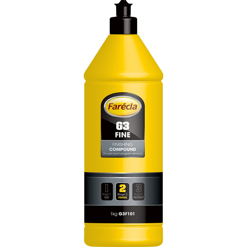 Farcla, Inc. Farecla G3F101 G3 Series Fine Finishing Compound, 1 kg Bottle, White, Liquid