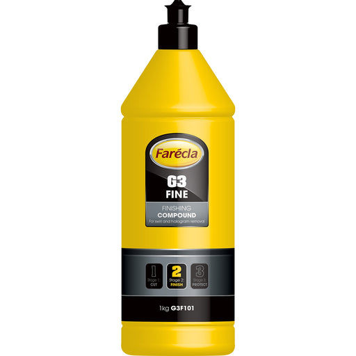 Farcla, Inc. Farecla G3F101 G3 Series Fine Finishing Compound, 1 kg Bottle, White, Liquid
