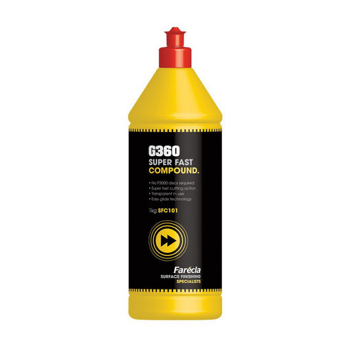 Farcla, Inc. Farecla SFC101 G360 Series Super Fast Compound, 1 L Bottle, White, Liquid