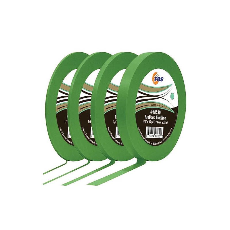 48510 ProBand Fine Line Tape, 60 yd Length, 1/8 in Width, Green, Stabilized Polymer Film