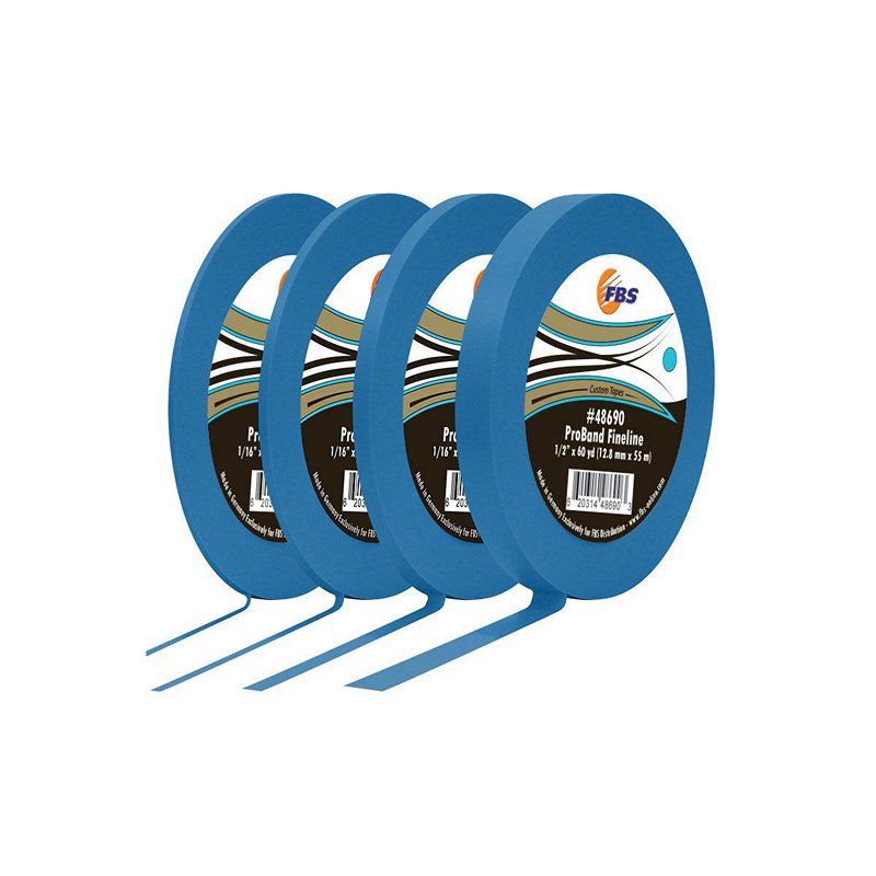 ProBand 48675 Fine Line Tape - 60 yd x 1/16 in, Blue, Rubber Crosslinked Adhesive
