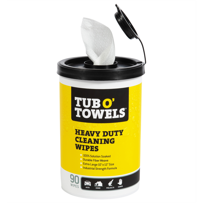TW90 Heavy Duty Cleaning Wipes, 90 Count - Thick, Lanolin-Aloe-Vitamin E Hand and