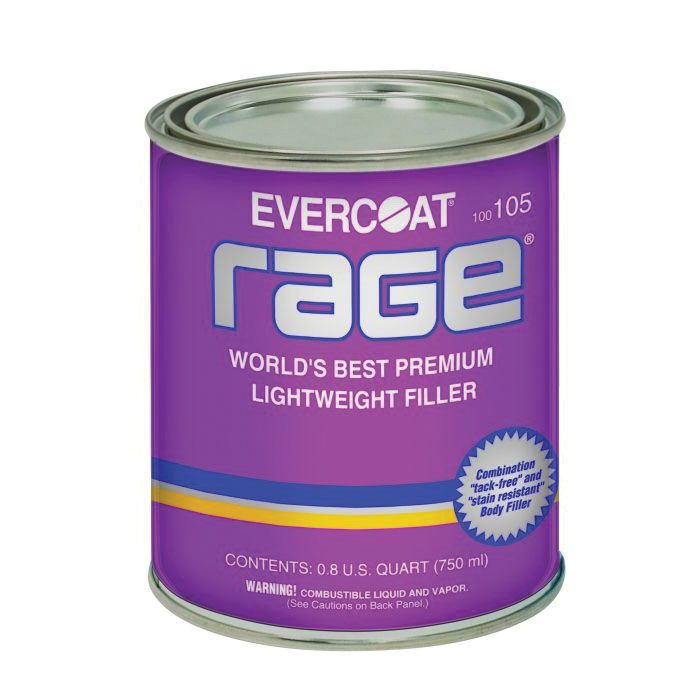 Evercoat Rage 100105 Lightweight Premium Body Filler, 750 mL Can, Gray, Liquid