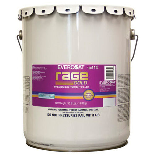 Evercoat Rage Gold 100114 Lightweight Premium Body Filler, 5 gal Pail, Gray, Liquid