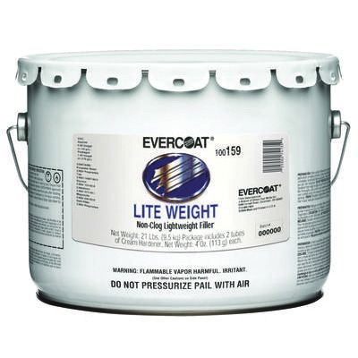 Evercoat LITE WEIGHT 100159 Professional Lightweight Body Filler, 3 gal Pail, Gray, Liquid