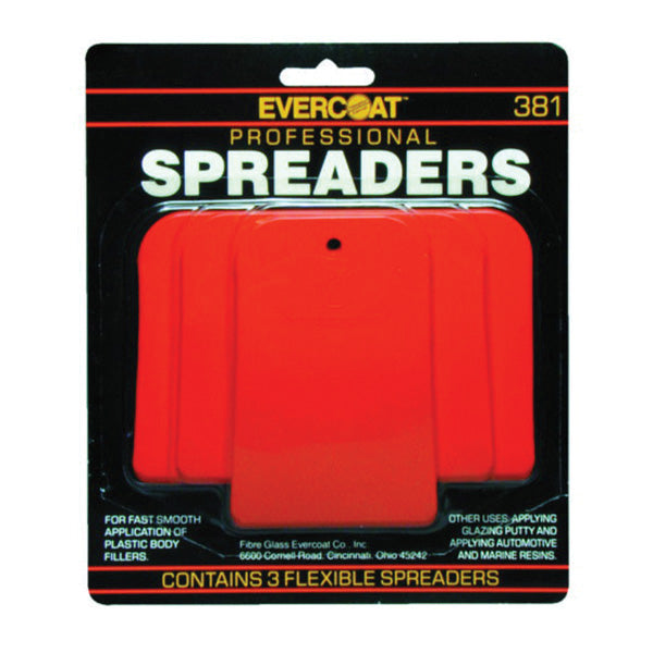 Evercoat 100381 Spreader Kit, 2-1/2 in, 4 in, 5 in, Plastic, Red