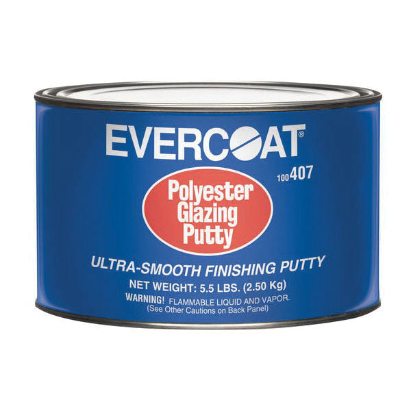 Evercoat 100407 Polyester Glazing Putty, 5.5 lb Can, White, Paste — 0.5