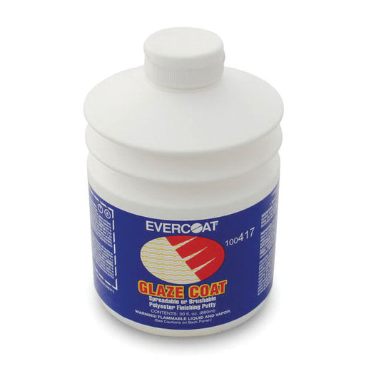 Evercoat GLAZE COAT 100417 Flexible Polyester Glazing Putty, 30 oz Pump, Thixotropic Liquid