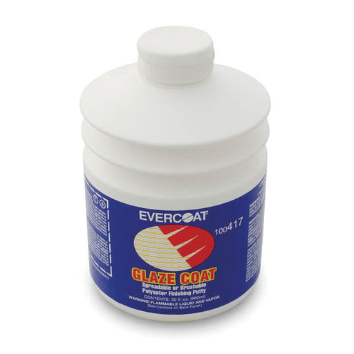 Evercoat GLAZE COAT 100417 Flexible Polyester Glazing Putty, 30 oz Pump, Thixotropic Liquid