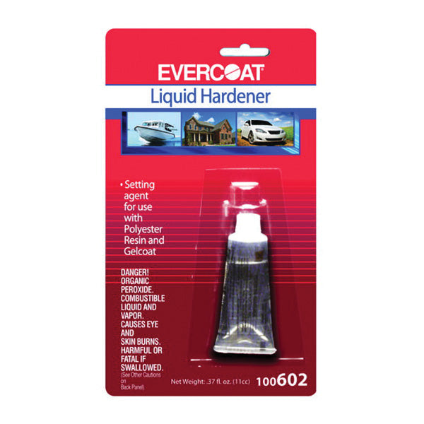 Evercoat 100602 Liquid Hardener, 11 cc Tube, Clear, Liquid