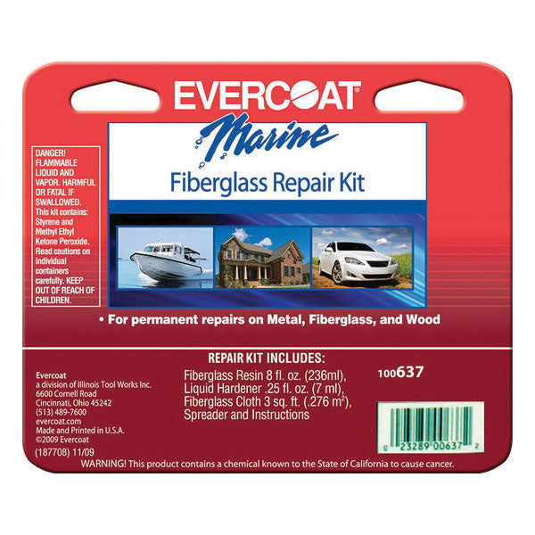 Evercoat 100637 Fast Drying Small Fiberglass Repair Kit — Clear Yellow