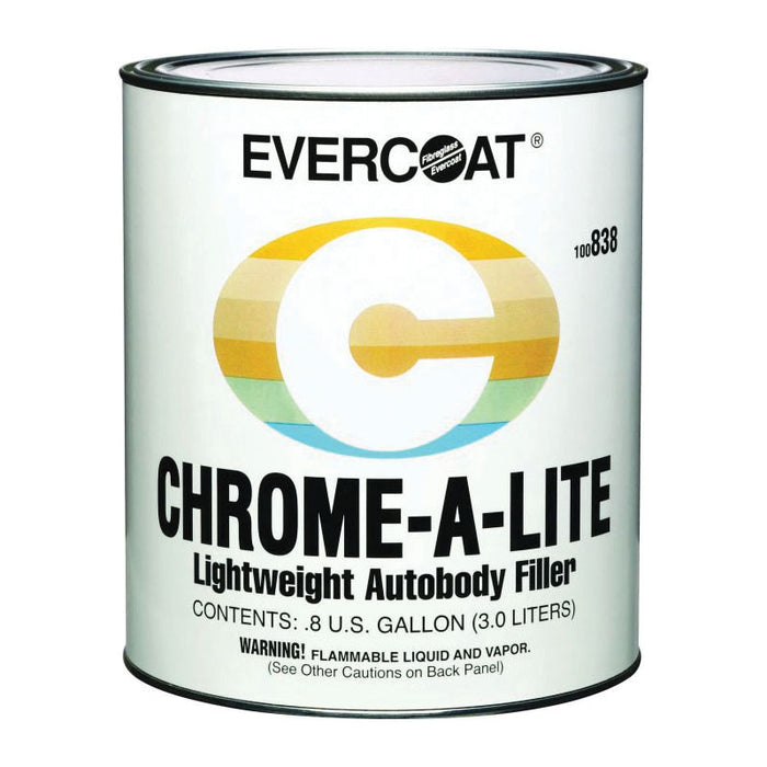 Evercoat CHROME-A-LITE 100838 Professional Lightweight Body Filler, 3 L Can, Yellow, Liquid