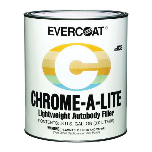 Evercoat CHROME-A-LITE 100838 Professional Lightweight Body Filler, 3 L Can, Yellow, Liquid