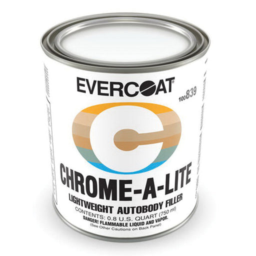 Evercoat CHROME-A-LITE 100839 Professional Lightweight Body Filler, 750 mL Can, Yellow, Liquid