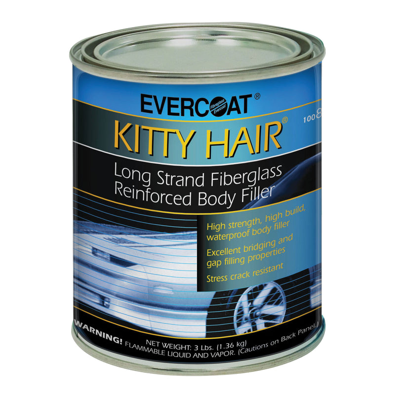 Evercoat KITTY HAIR 100868 Long Strand Fiberglass Reinforced Body Filler, 1 qt Can, Paste, Long Stra