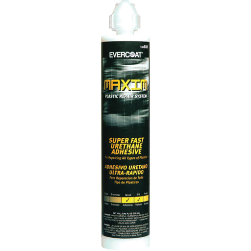 Evercoat MAXIM 100886 Super Fast Urethane Adhesive, 250 mL Bottle, Beige, Liquid, 1 hr Curing
