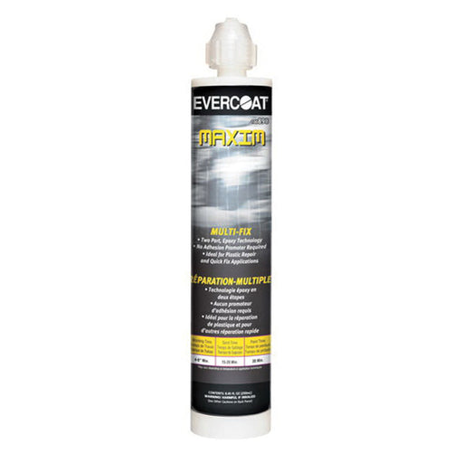Evercoat MAXIM 100898 2-Component Plastic Repair, 250 mL Cartridge, Black, Liquid, 4 hr Curing