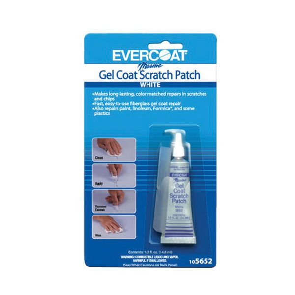 105652 Gel Coat Scratch Patch, 0.5 oz Tube, White, Paste