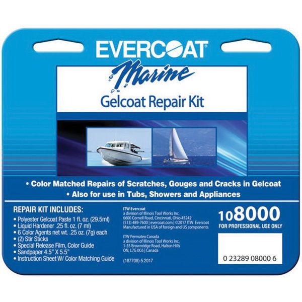 Evercoat 108000 Gelcoat Repair Kit, 1 oz, Pink, Liquid