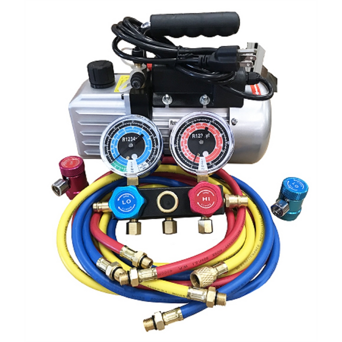 FJC REFRIGERANT R1234yf Vacuum Pump & Manifold Set
