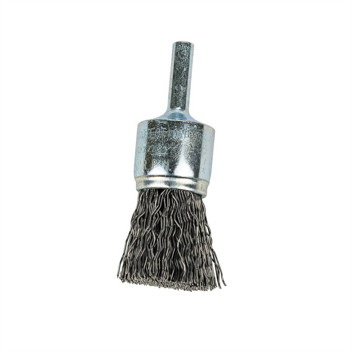 Forney Welding and Metal Working Command PRO End Brush, Crimped, 3/4 in x .020 in x 1/4 in Shank