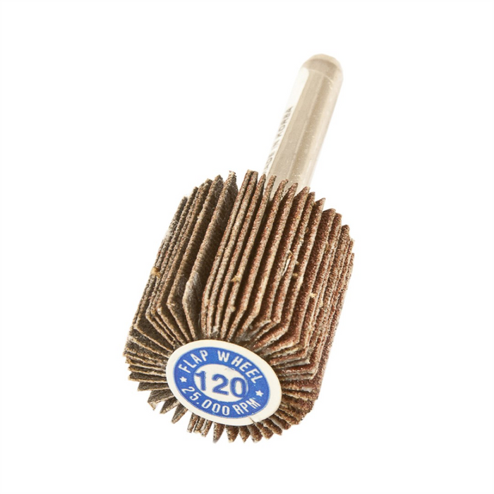 Forney Welding and Metal Working Forney 71696 Flap Wheel, Shank Mounted, 1 in x 1 in, Grit: 120