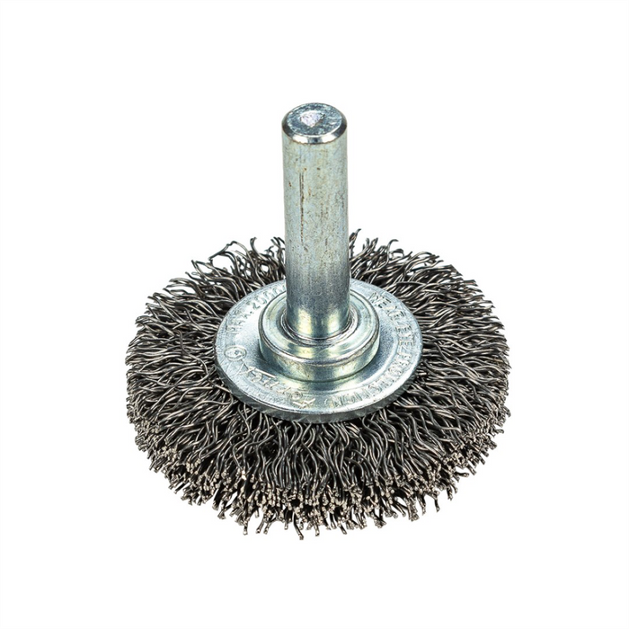 Forney Welding and Metal Working Command PRO Wire Wheel, Crimped, 1-1/2 in x .014 in x 1/4 in Shank,
