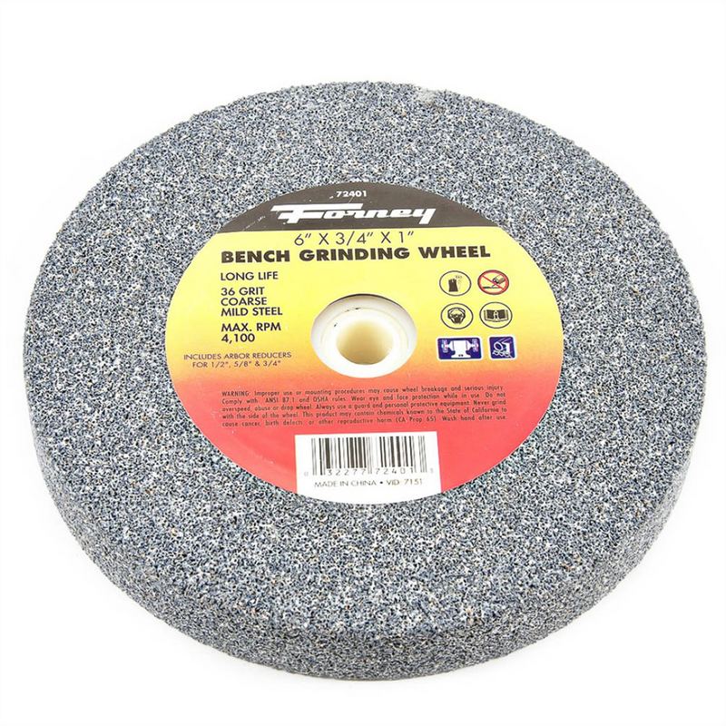 Bench Grinding Wheel, 6 in x 3/4 in x 1 in