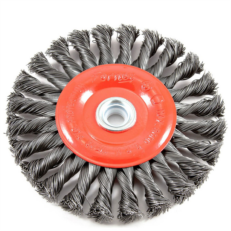 Forney Welding and Metal Working Wire Wheel Knotted, 6 in x .020 in x 1/2 - 5/8 in Arbor