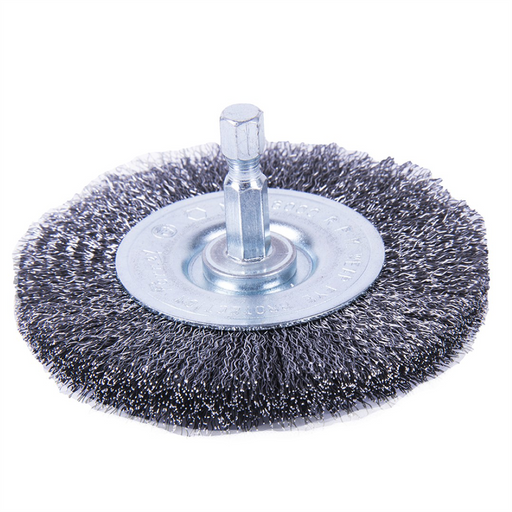 Forney Welding and Metal Working Wire Wheel Crimped, 3 in x .008 in x 1/4 in Hex Shank