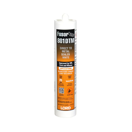 LORD Fusor Adhesives Fusor 801DTM DTM Sealer, 10 oz Cartridge, White, Paste, 72 hr Curing