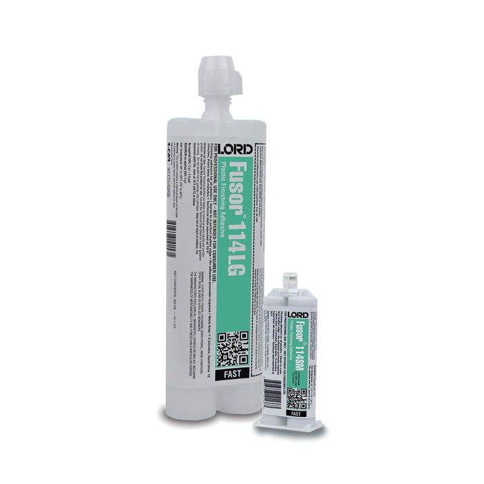 LORD Fusor Adhesives Fusor 114LG Fast Finishing Adhesive, 10.1 oz Cartridge, Red, 2K Component, 60 m