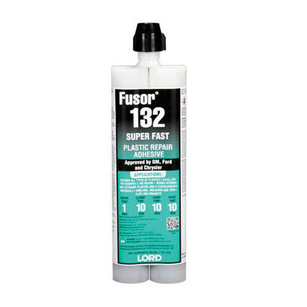 Fusor 132 2-Part Super Fast Repair Adhesive, 10.1 oz Cartridge, Black, Paste