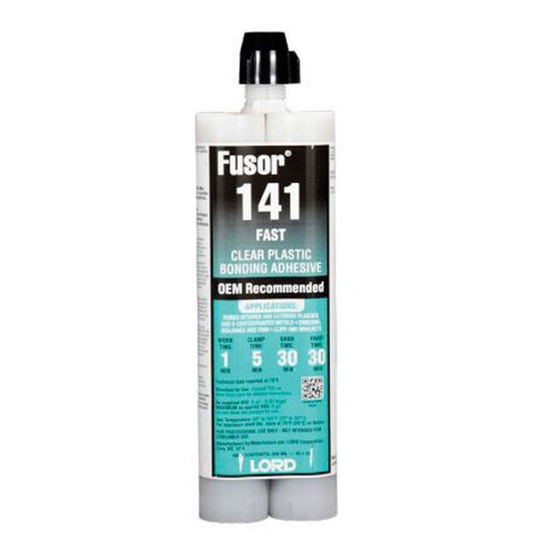 LORD Fusor Adhesives Fusor 141 2-Part Fast Bonding Adhesive, 10.1 oz Cartridge, Clear, Paste