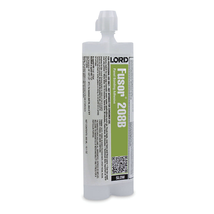 LORD Fusor Adhesives Fusor 208B Slow Panel Bonding Adhesive, 10.1 oz, Paste, Gray, 90 min at 70 deg
