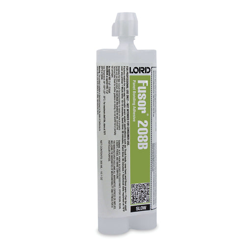 LORD Fusor Adhesives Fusor 208B Slow Panel Bonding Adhesive, 10.1 oz, Paste, Gray, 90 min at 70 deg