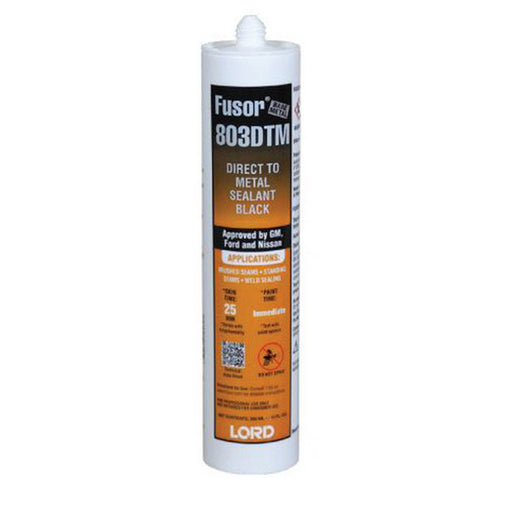 LORD Fusor Adhesives Fusor 803DTM DTM Sealer, 10 oz Cartridge, Black, Paste, 72 hr Curing