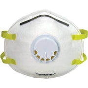 Gerson 081740 General Purpose Particulate Respirator with Valve, One Size Fits All, N95 — White