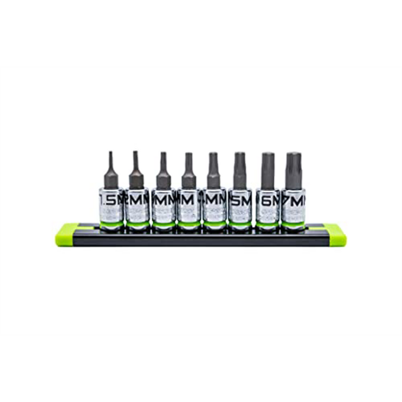 8-PC 1/4'' Dr Short Metric RPT Hex Driver Set