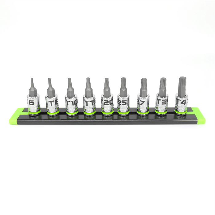 Grip Edge Tools 9-PC 1/4" Dr RPT Star Driver Set