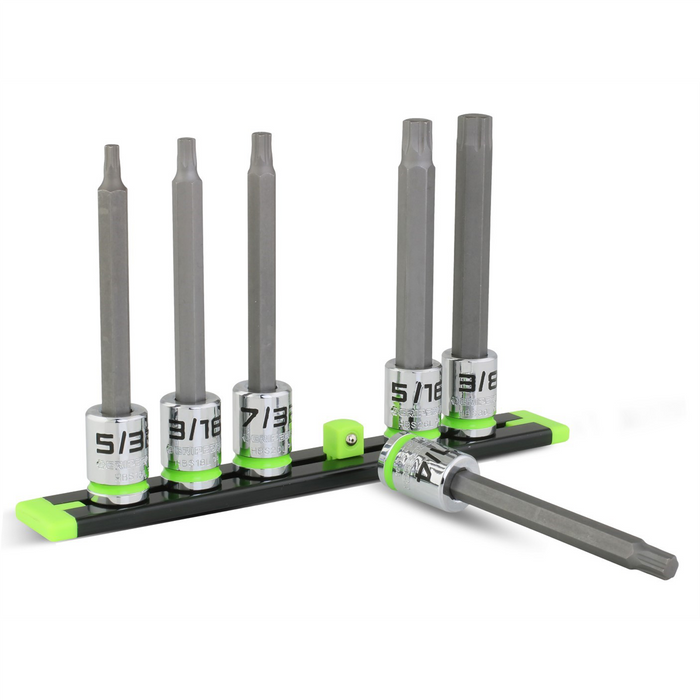 Grip Edge Tools 6-PC 3/8'' Dr Long SAE RPT Hex Driver Set