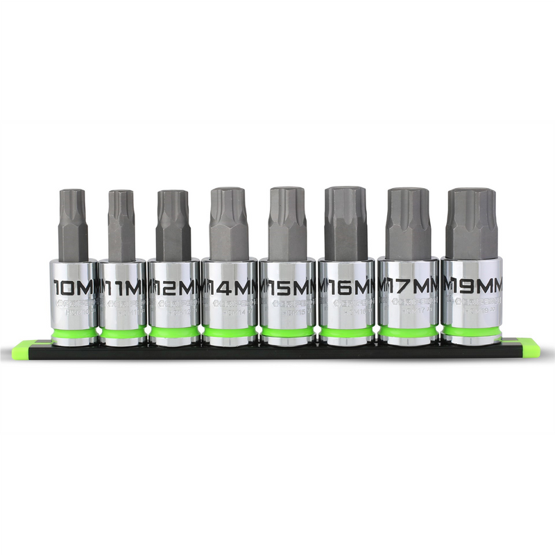 8-PC 1/2" Drive Metric RPT Hex bit socket set