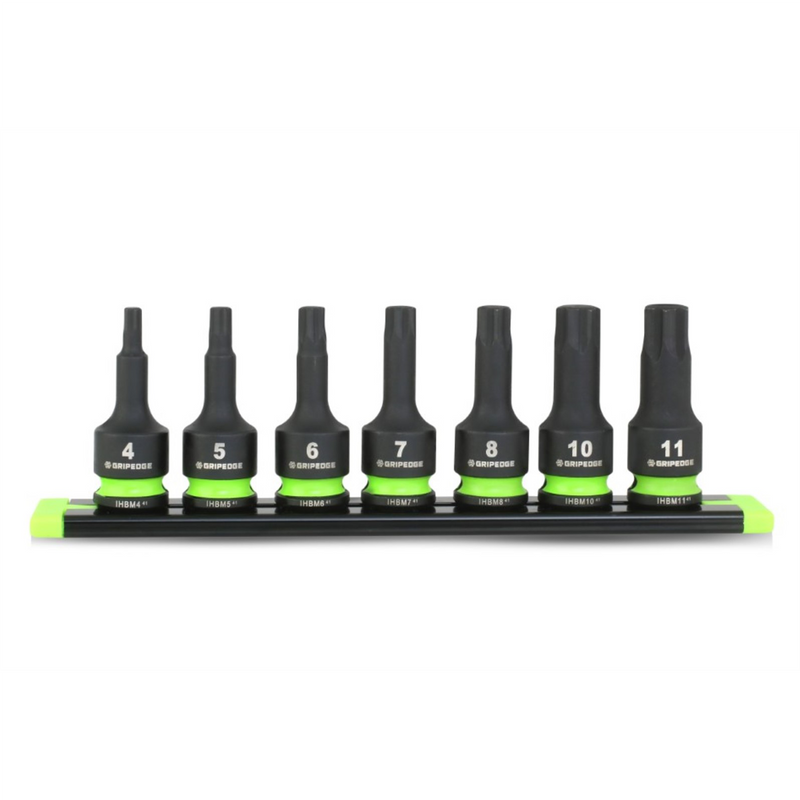 7-PC 3/8'' Dr Short Metric Impact RPT Hex Driver Set