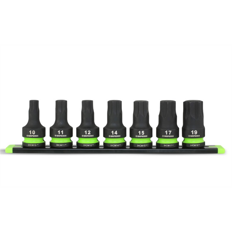 7-PC 1/2" Dr Short Metric Impact RPT Hex Driver Set