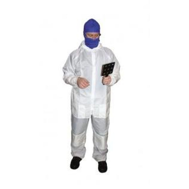 GL Enterprises Enterprises 2555 4 Pockets Anti-Static Painter's Protection Pant, Large, White/Blue,