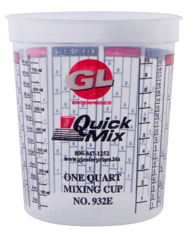940-PLAIN Plain Mixing Cup, 40 oz, Transparent Plastic