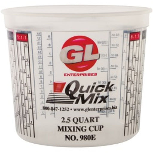 GL Enterprises Enterprises 980P Plain Mixing Cup, 2.5 qt