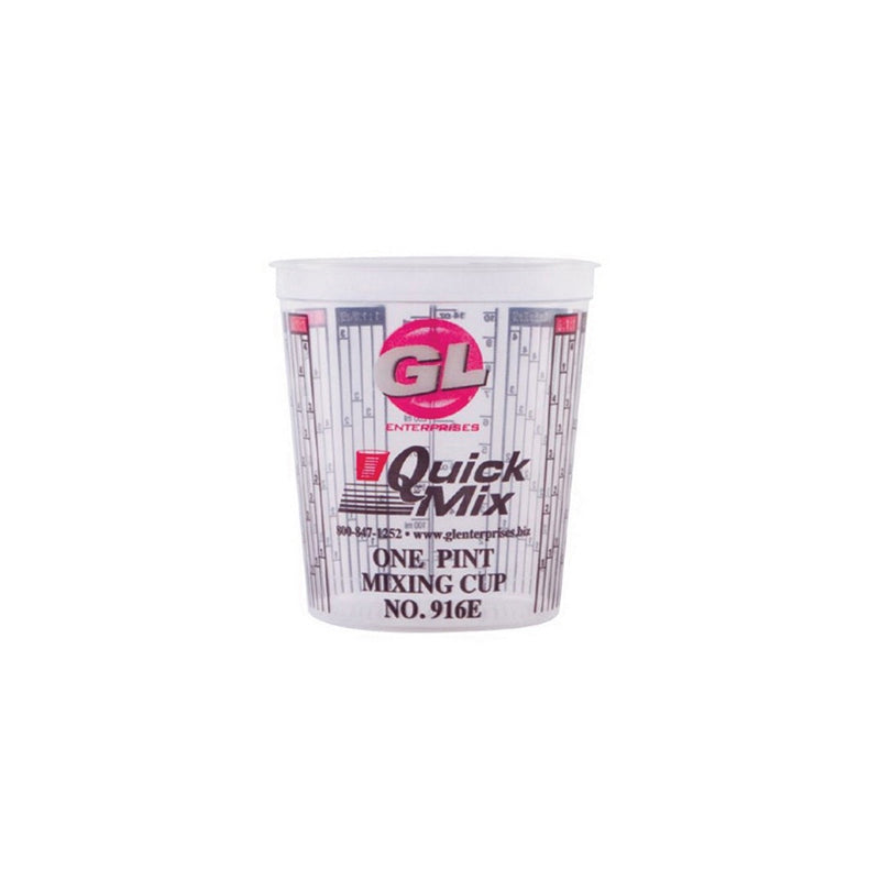GL Enterprises Enterprises Quick Mix 916 Measuring and Mixing Cup, 16 oz, Clear